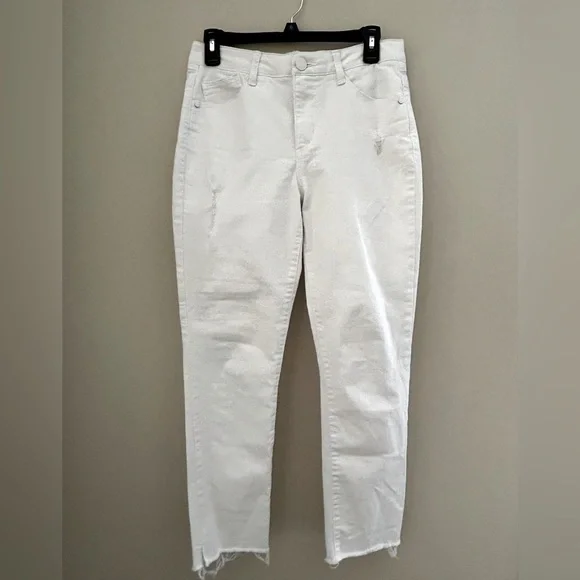 Wit & Wisdom ‘Ab'Solution Raw Hem High Waist Crop Slim Jeans. - Picture 9 of 15
